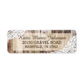 Rustikales Western-Hochzeitstil für Holz und Spitz (Vorne)