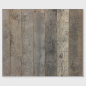 rustikales Western Holzbaumholz Geschenkpapier (Flach)