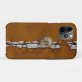 Rustikales Western-Leder-Stacheldraht Case-Mate iPhone Hülle (Rückseite (Horizontal))