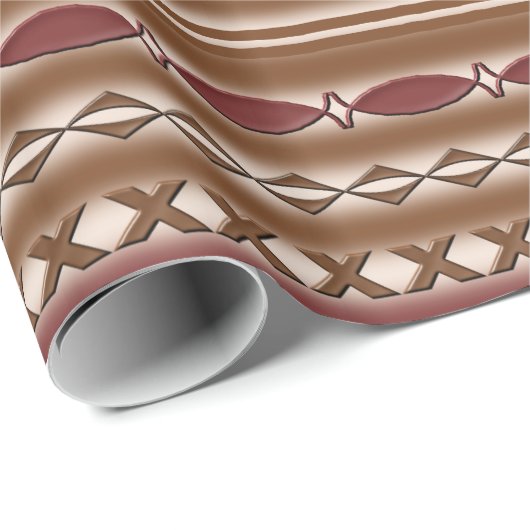 Rustikales Western-Muster-Verpackungs-Papier Geschenkpapier (Rolleneckpunkt)