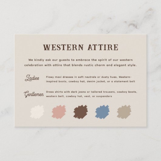 Rustikales Western Ranch Hochzeitskleid Begleitkarte (Vorderseite)