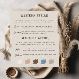 Rustikales Western Ranch Hochzeitskleid Begleitkarte