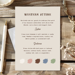 Rustikales Western Ranch Hochzeitskleid Begleitkarte