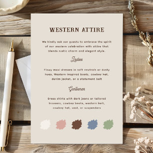 Rustikales Western Ranch Hochzeitskleid Begleitkarte