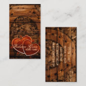 Rustikales Western-Scheunen-Holz-Hufeisen Visitenkarte (Vorne/Hinten)