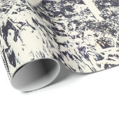 Rustikales Western Schwarz-Weiß Wagenrad Geschenkpapier (Rolleneckpunkt)