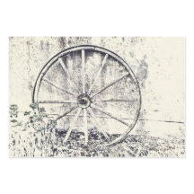 Rustikales Western Schwarz-Weiß Wagenrad