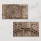 Rustikales Western SEPI Tone Country Wagon Wheel Visitenkarte (Vorne/Hinten)
