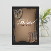 rustikales Westernland-Cowboy-Brautparty Einladung (Stehend Vorderseite)