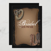 rustikales Westernland-Cowboy-Brautparty Einladung (Vorne/Hinten)