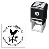 Rustikales Wetter #3 Round Library Book Name Permastempel (Beispiel)