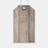 Rustikales Wetter-Bauernhaus Stall Hochzeit Geschenkanhänger (Rückseite)