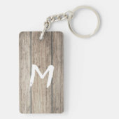 Rustikales Wetter Bauernhof Holz Land Schlüsselanhänger (Rückseite)