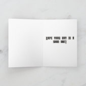 Rustikales Wetter besiegt Sign Vatertag Karte (Innenseite)