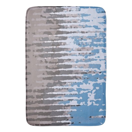 Rustikales Wetter/braunes blaues Design Badematte (Vorderseite Vertikal)