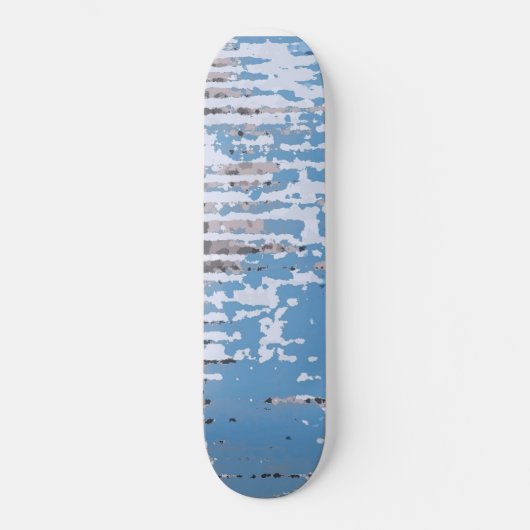 Rustikales Wetter/braunes blaues Design Skateboard (Vorderseite)