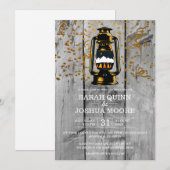 Rustikales Wetter Einladung (Vorne/Hinten)