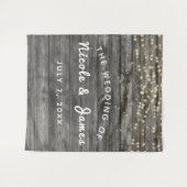 Rustikales Wetter, graues Holz, das eine Hochzeit Wandteppich (Vorderseite (Horizontal))