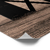 Rustikales Wetter Holz Schwarzer Stall Landmauer K Poster (Ecke)