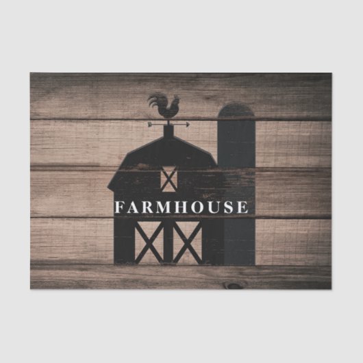 Rustikales Wetter mit schwarzem Holz Seidenpapier (Vorderseite)