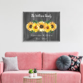 Rustikales Wetter Sonnenblume Hochzeitskanvas druc Leinwanddruck (Insitu (Wohnzimmer))