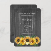 Rustikales WetterblütenBrautparty Einladung (Vorne/Hinten)