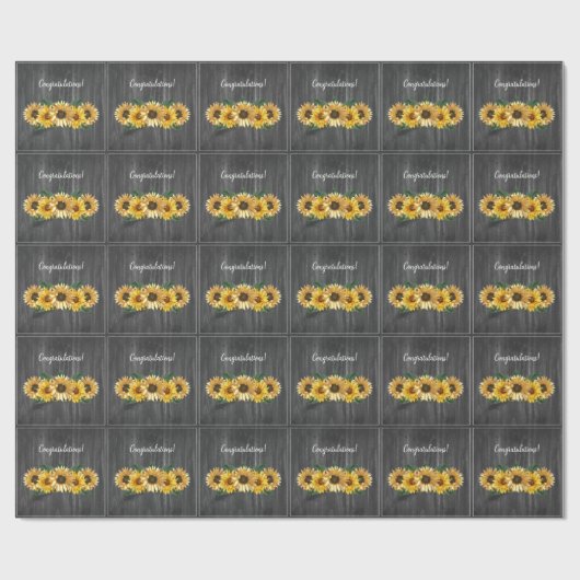 Rustikales Wetterblütenpapier Geschenkpapier (Flach)