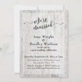 Rustikales Wetterfest nach Hochzeit Einladung (Vorderseite)
