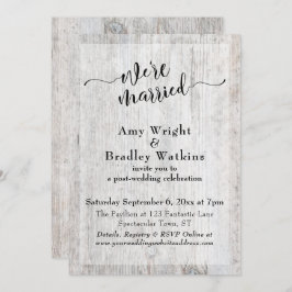Rustikales Wetterfest nach Hochzeit Einladung