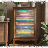 Rustikales, wettergebeuteltes Holz H4-Decoupage Seidenpapier