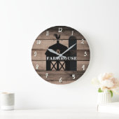 Rustikales Wetterwohenhaus Schwarzholz Landhaus Große Wanduhr (Zuhause)