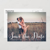 Rustikales Whimsy-Foto Save the Date Postkarte (Vorne/Hinten)