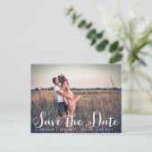 Rustikales Whimsy-Foto Save the Date Postkarte (Stehend Vorderseite)
