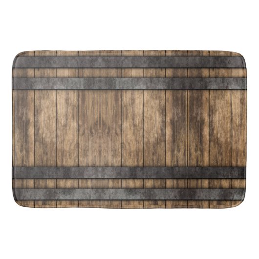 Rustikales Whiskey Keg Badematte (Vorderseite)