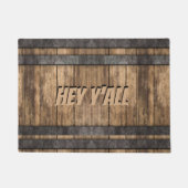 Rustikales Whiskey Keg Custom Fußmatte (Vorderseite)