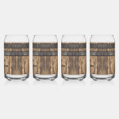 Rustikales Whiskey Keg Personalisiert Dosenglas (Hinten)