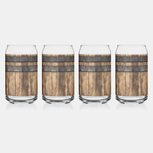 Rustikales Whiskey Keg Personalisiert Dosenglas (Rechts)