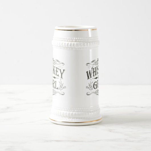 Rustikales Whisky-Mädchen Bierglas (Mittel)