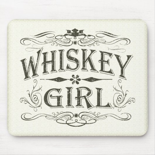 Rustikales Whisky-Mädchen Mousepad (Vorne)