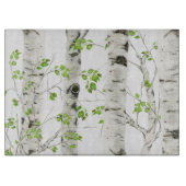 Rustikales White Birch Tree Cutting Board Schneidebrett (Vorderseite)