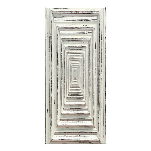 Rustikales White Frame & Chalkboard Wedding Menu Werbekarte (Hinten)