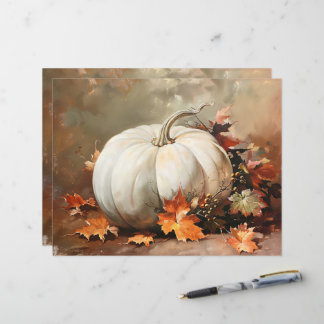 Rustikales Whitepulkin Painting Scrapbook Paper