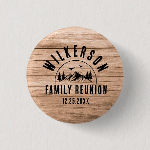 Rustikales Wiedersehen Cabin Retro Cooles Holz Button