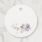 Rustikales Wiese Lilac Floral Wreath Brautparty Geschenkanhänger (Rückseite)