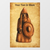 Rustikales Wiking Fensteraufkleber (Blatt)