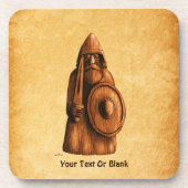 Rustikales Wiking Getränkeuntersetzer (Vorderseite)