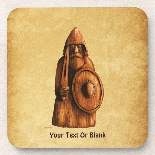 Rustikales Wiking Getränkeuntersetzer (Vorderseite)