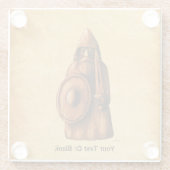 Rustikales Wiking Glasuntersetzer (Rückseite)