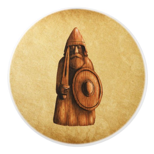 Rustikales Wiking Keramikknauf (Vorderseite)