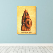 Rustikales Wiking Leinwanddruck (Insitu (Holzboden))